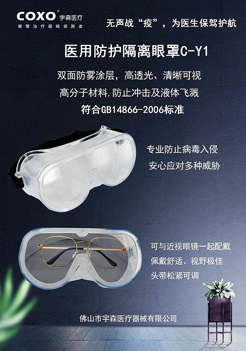 醫用防護隔離眼罩