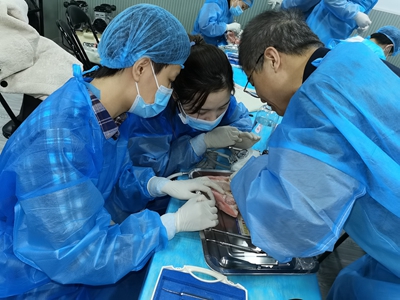 張東星老師上海微創拔牙實操風采
